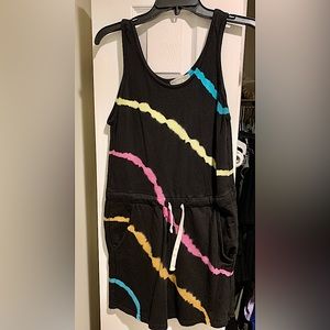 Electric & Rose Tie Dye Stripe Romper - Size Small